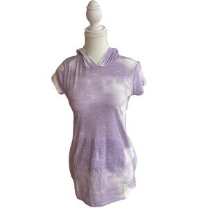 Zella Big Girls’ Cover-up Dress Purple Tie Dye